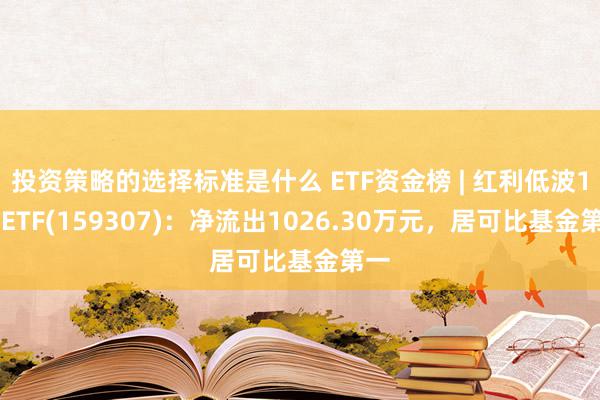 投资策略的选择标准是什么 ETF资金榜 | 红利低波100ETF(159307)：净流出1026.30万元，居可比基金第一