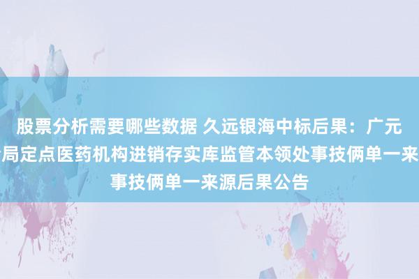 股票分析需要哪些数据 久远银海中标后果：广元市医疗保险局定点医药机构进销存实库监管本领处事技俩单一来源后果公告