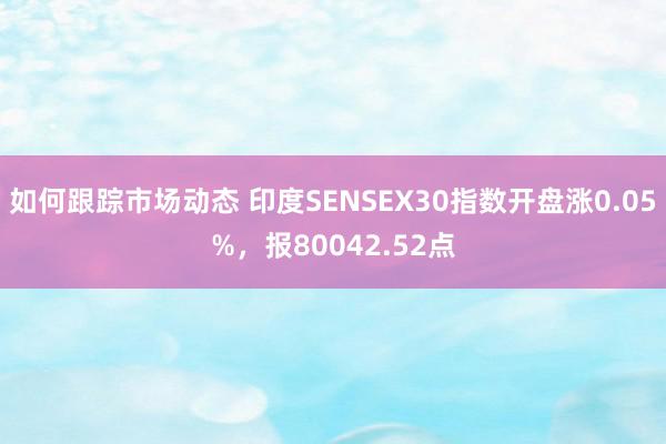 如何跟踪市场动态 印度SENSEX30指数开盘涨0.05%，报80042.52点