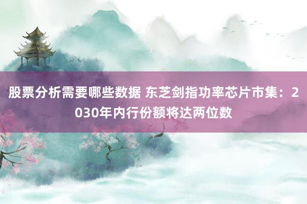 股票分析需要哪些数据 东芝剑指功率芯片市集：2030年内行份额将达两位数