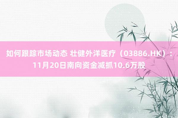 如何跟踪市场动态 壮健外洋医疗（03886.HK）：11月20日南向资金减抓10.6万股