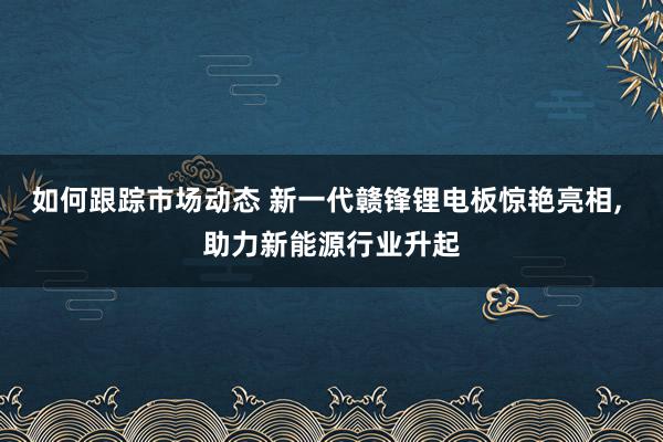 如何跟踪市场动态 新一代赣锋锂电板惊艳亮相, 助力新能源行业升起