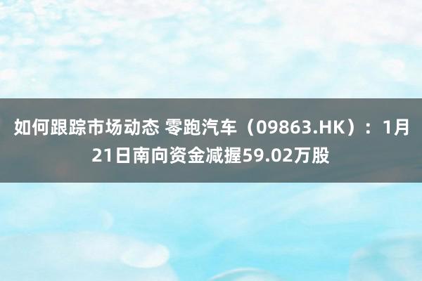 如何跟踪市场动态 零跑汽车（09863.HK）：1月21日南向资金减握59.02万股