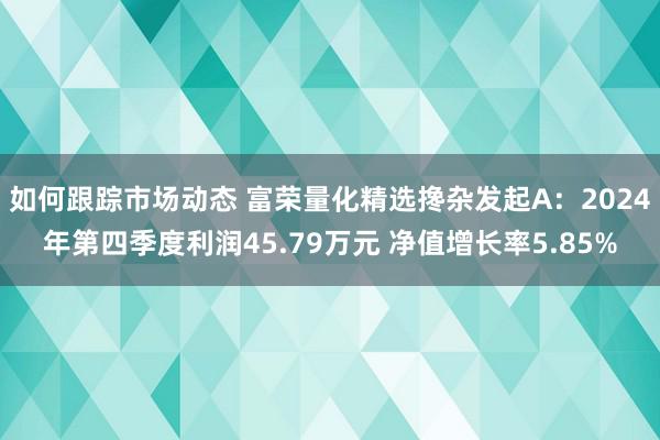 如何跟踪市场动态 富荣量化精选搀杂发起A：2024年第四季度利润45.79万元 净值增长率5.85%