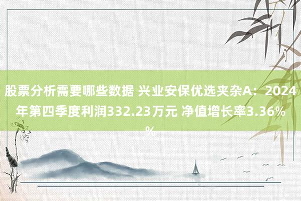 股票分析需要哪些数据 兴业安保优选夹杂A：2024年第四季度利润332.23万元 净值增长率3.36%