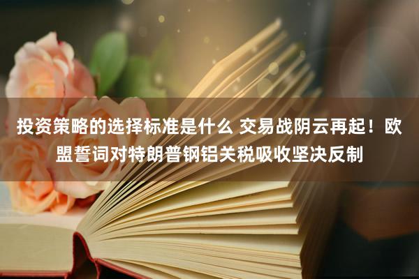 投资策略的选择标准是什么 交易战阴云再起！欧盟誓词对特朗普钢铝关税吸收坚决反制