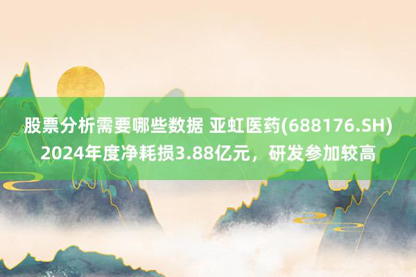 股票分析需要哪些数据 亚虹医药(688176.SH)2024年度净耗损3.88亿元，研发参加较高