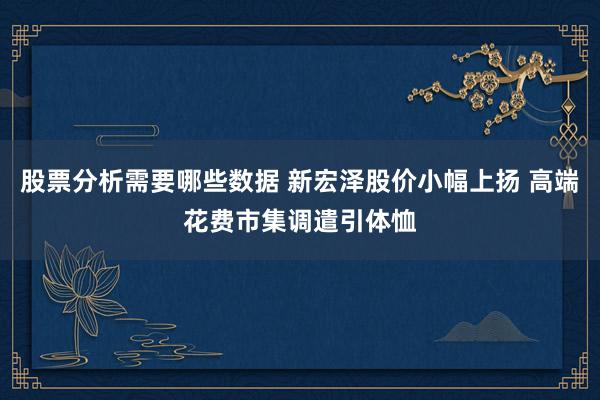 股票分析需要哪些数据 新宏泽股价小幅上扬 高端花费市集调遣引体恤